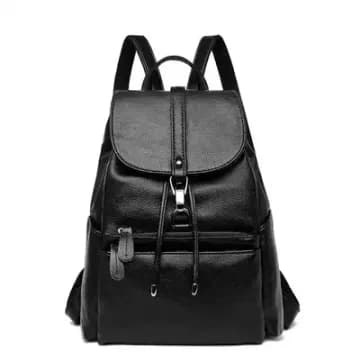 Rucsac damă piele, negru, 12L